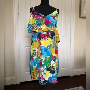 J. Crew Asymmetrical Ruffle Floral Dress NWT